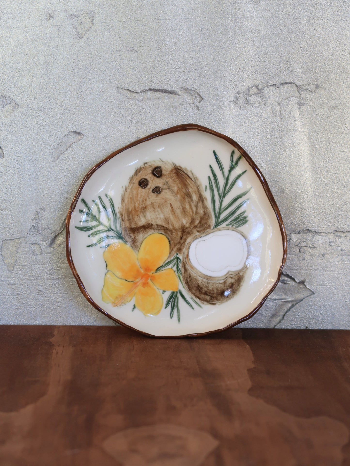 Coconut Mug With Matching Plate